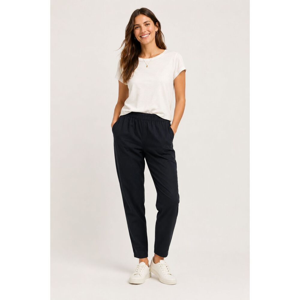 Marine Layer Black Allison Pull-On Tapered Casual Pants Women's Size Small